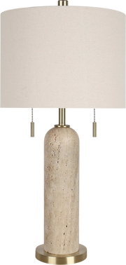 Travertine Elegance Travertine Table Lamp (Case Pack 2)