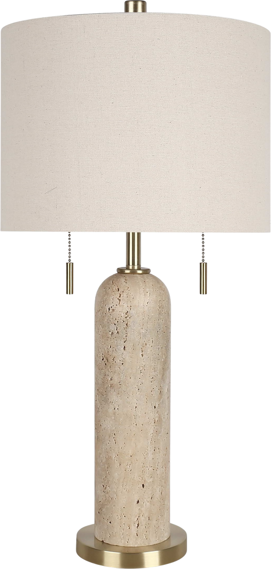 Travertine Elegance Travertine Table Lamp (Case Pack 2)