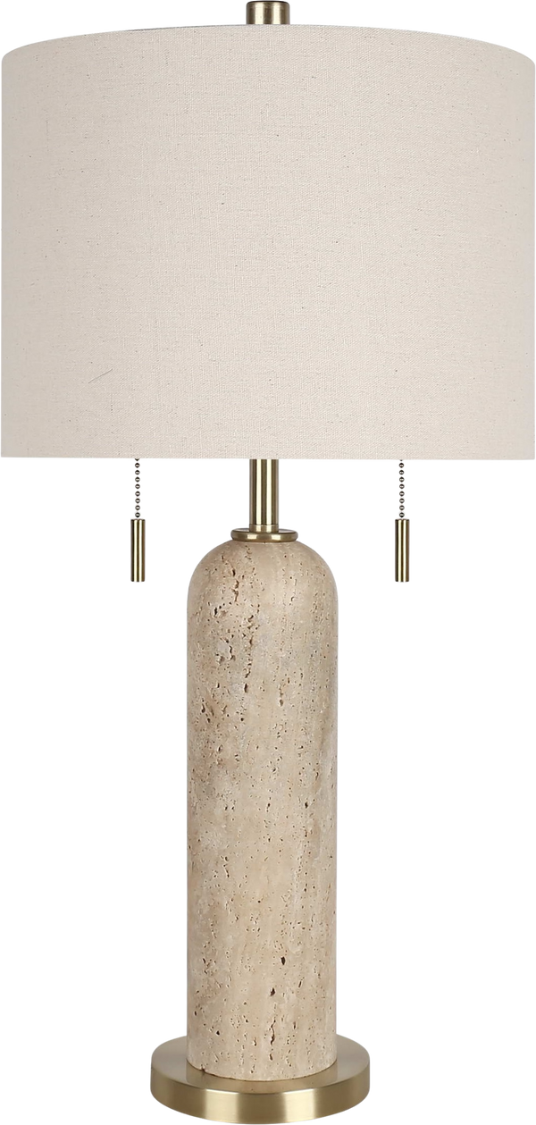 Travertine Elegance Travertine Table Lamp (Case Pack 2)