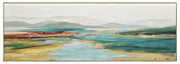 ''A Colorful Horizon'' Hand-painted Canvas in Frame