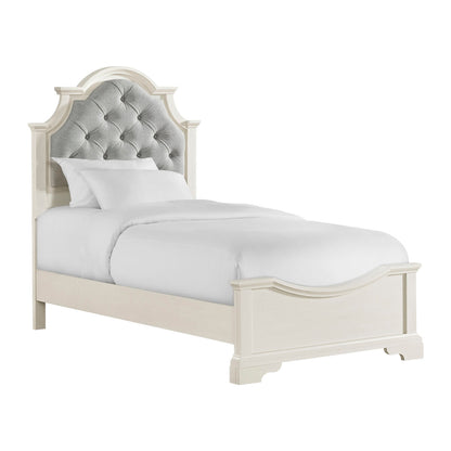 Eastwood Youth Upholstered Bed in Off-White