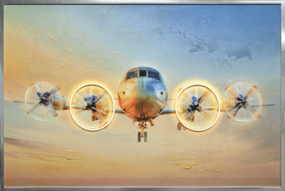 Aviation Glow Hand-embellished LED in Frame