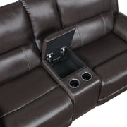 Alexandria Power Leather Reclining Conso