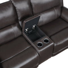 Alexandria Power Leather Reclining Conso