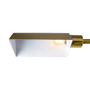 Lámpara de pie Elara exterior dorado e interior blanco