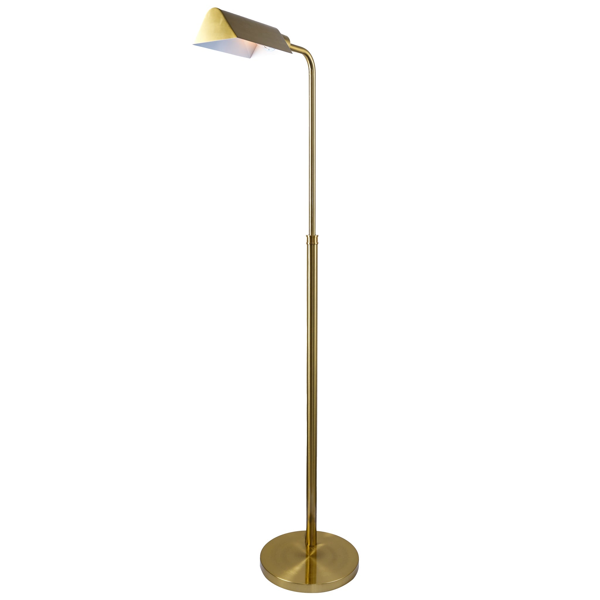 Lámpara de pie Elara exterior dorado e interior blanco