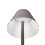 Lámpara de mesa LED recargable Elegance, níquel cepillado, interruptor táctil LED