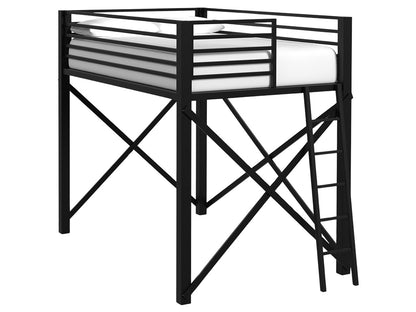 Talia Full Loft Bunk and Ladder in Black