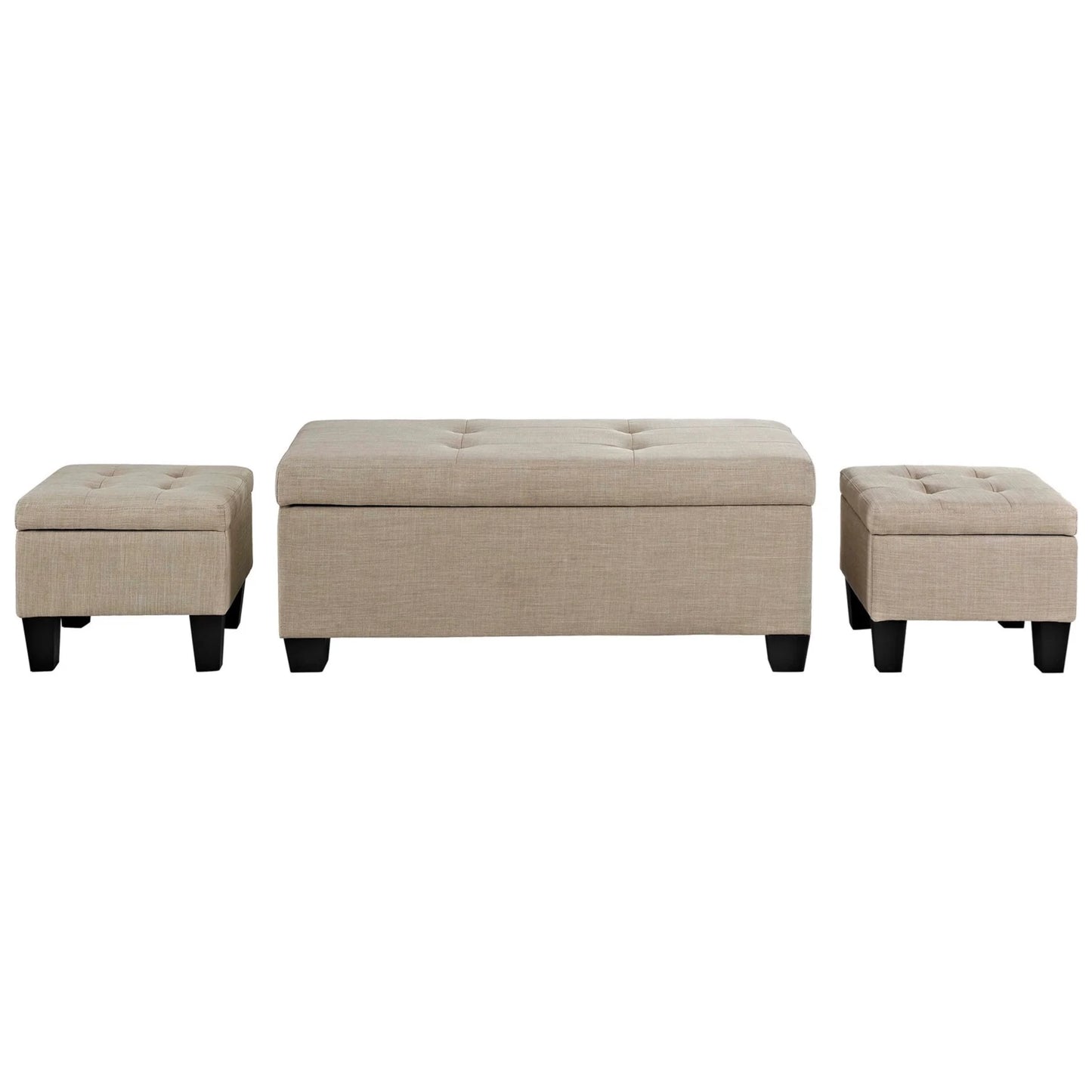 Ethan Storage Bench & Ottoman Set - Canales Furniture
