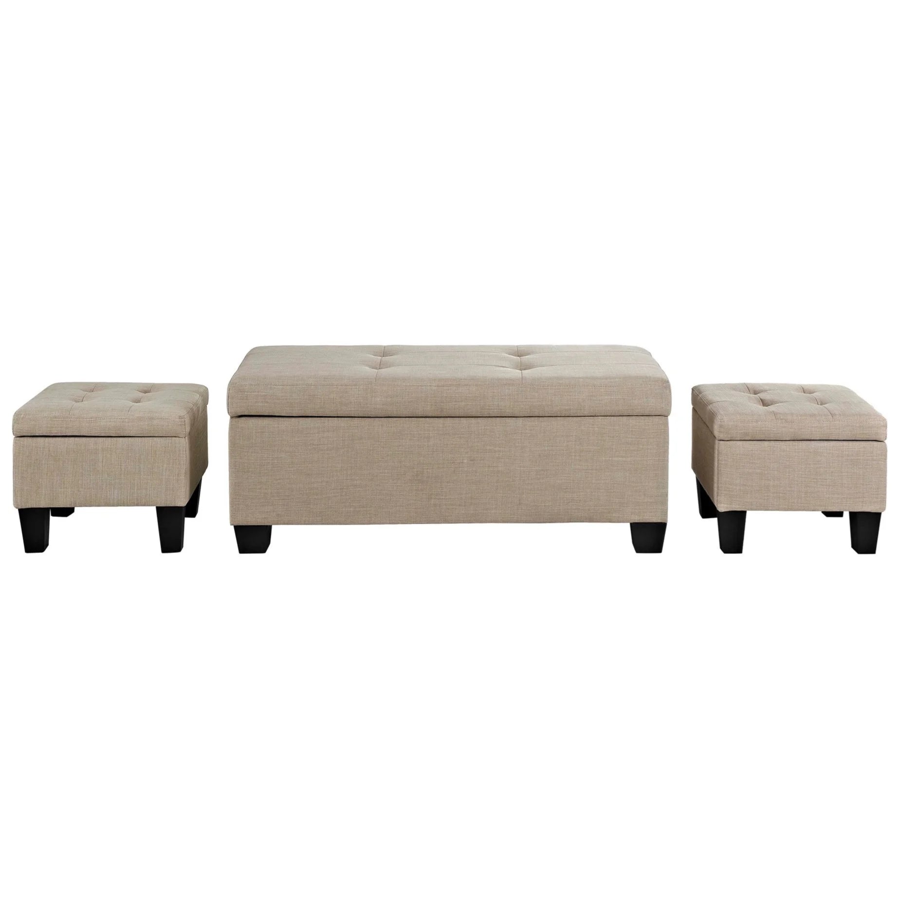 Ethan Storage Bench & Ottoman Set - Canales Furniture