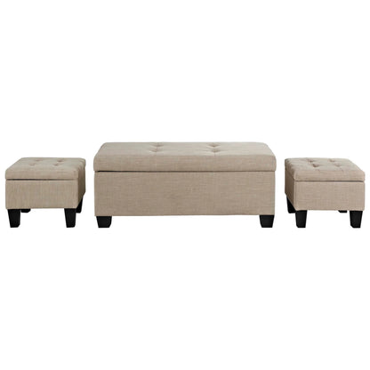 Ethan Storage Bench & Ottoman Set - Canales Furniture