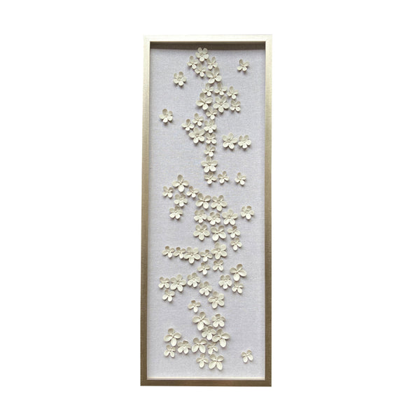 Charney Flower Shadowbox Art - 16x42