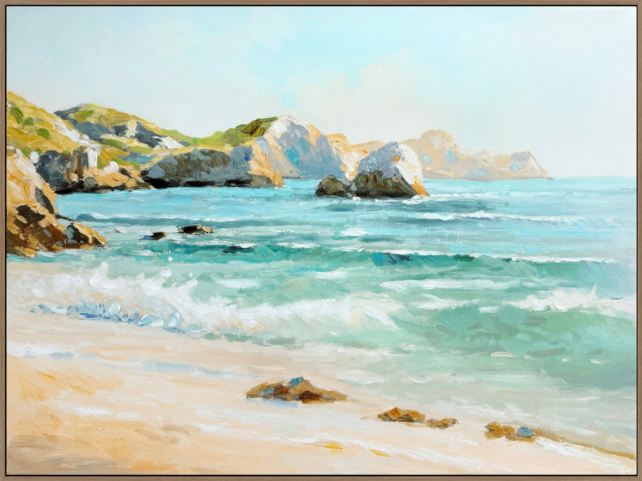 Coastal Daybreak I Hand-Embellished Canvas in Frame
