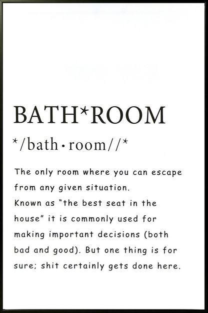 Quirky Definitions Canvas in Frame