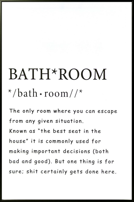 Quirky Definitions Canvas in Frame