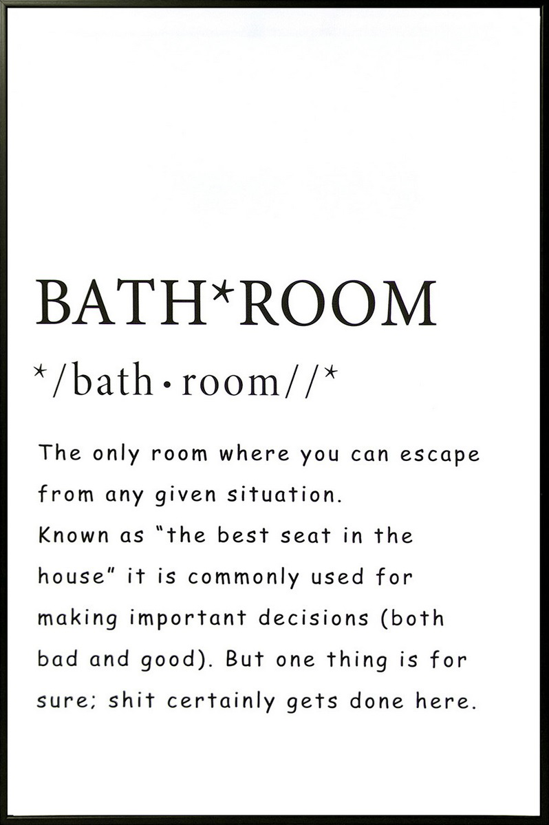 Quirky Definitions Canvas in Frame