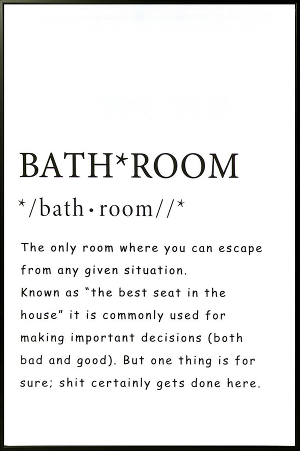 Quirky Definitions Canvas in Frame