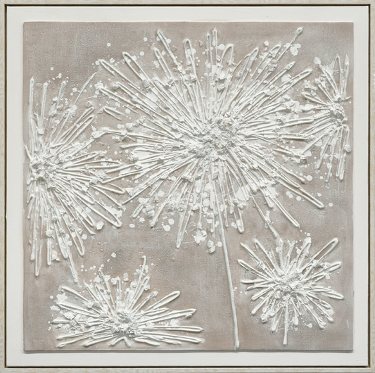 Textured Elegance II Hand-painted Canvas in Frame