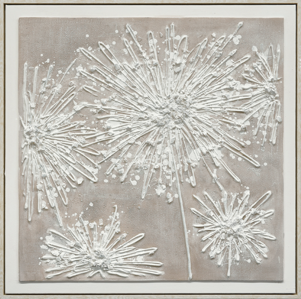 Textured Elegance II Hand-painted Canvas in Frame