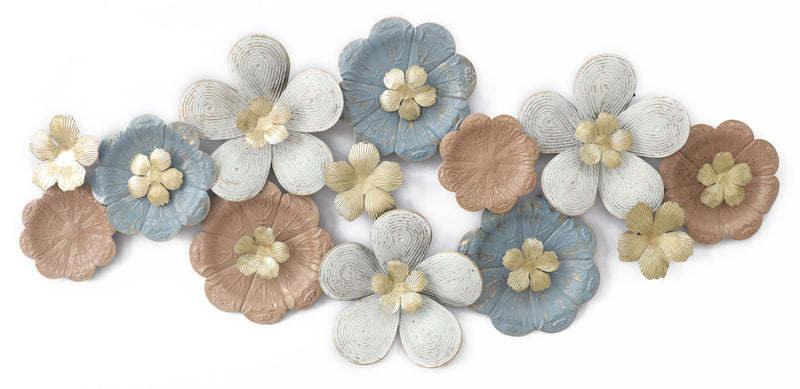 ''Floral Art'' Metal Wall Art