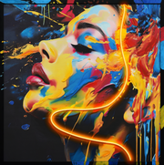 Vivid Visage Hand-embellished LED in Frame