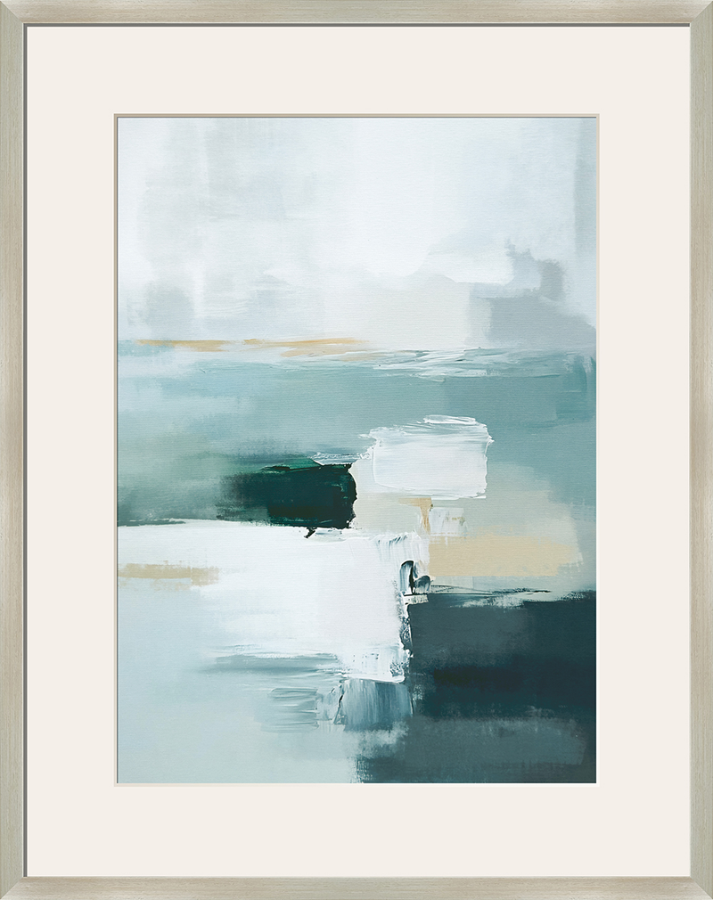 Tranquil Horizons II Framed Canvas Under Acrylic