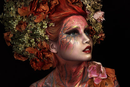 ''Lady of Fall'' Tempered Glass