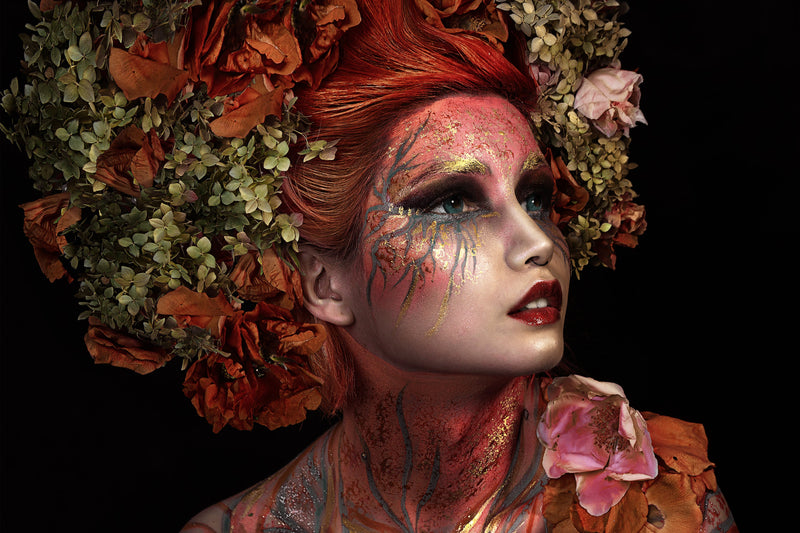 ''Lady of Fall'' Tempered Glass