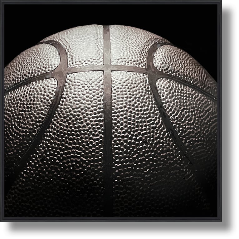 ''Basketball Textured Art'' Gloss in Frame