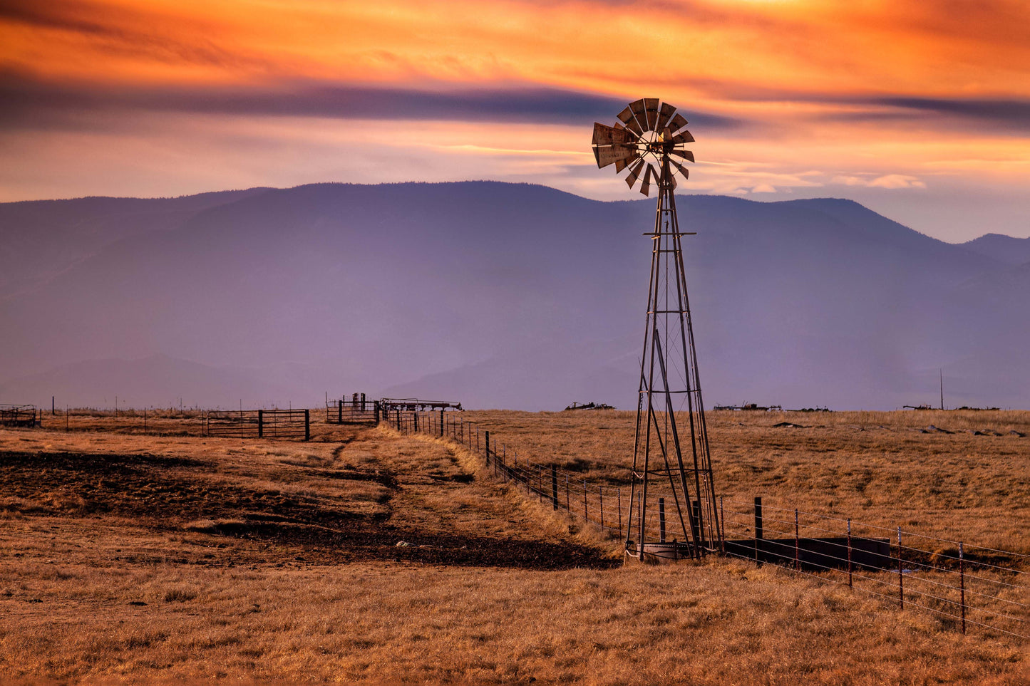 ''Windmill on the Prarie'' Tempered Glass