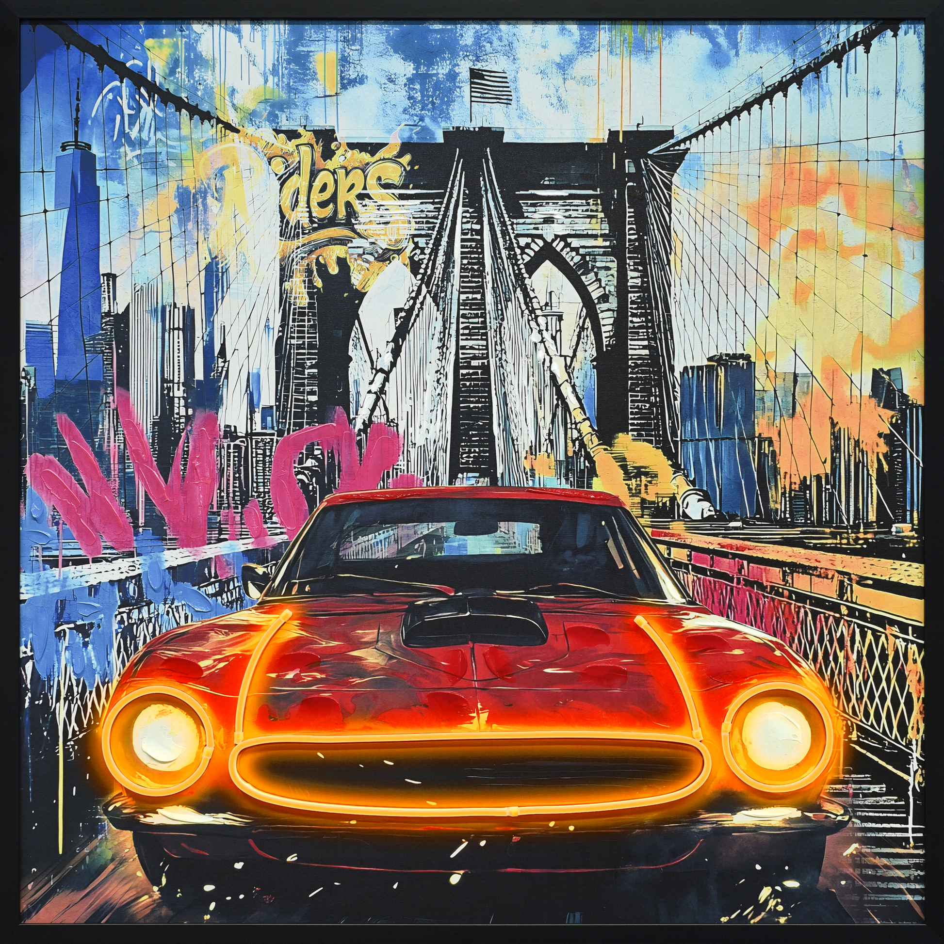 Urban Drive Hand-embellished LED in Frame