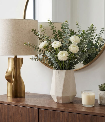 Enochwick White Vase 9"in