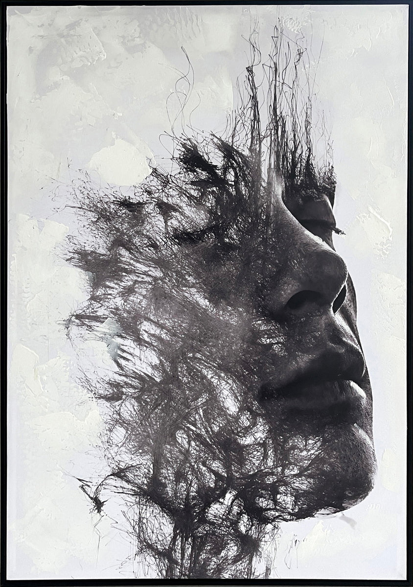 Veiled Reverie Hand-Embellished Canvas in Frame