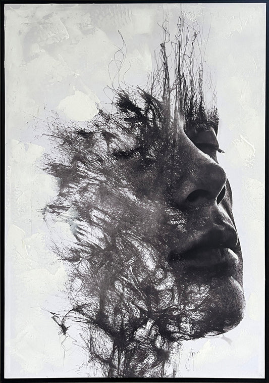 Veiled Reverie Hand-Embellished Canvas in Frame