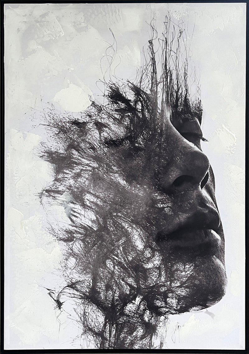 Veiled Reverie Hand-Embellished Canvas in Frame