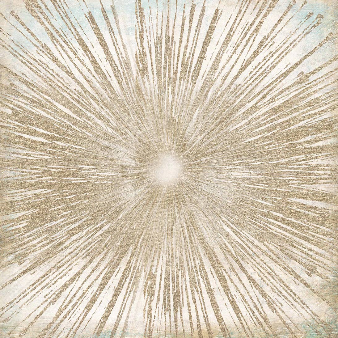 ''Gold Sunburst'' Tempered Glass
