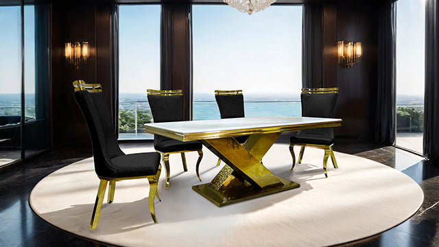 Palazzo Chair, Gold/Black (2/CTN)
