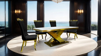 Palazzo Chair, Gold/Black (2/CTN)