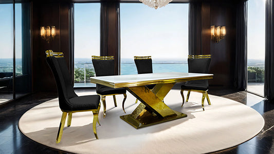 Palazzo Chair, Gold/Black (2/CTN)