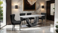 Portanova Chair, Silver/Black (2/CTN)
