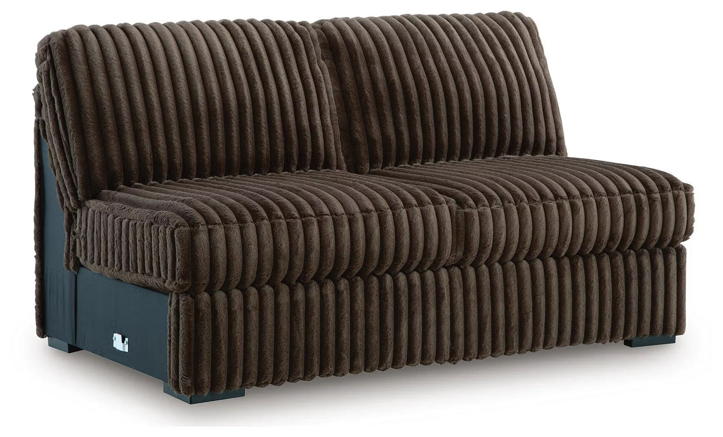 Midnight-Madness Chocolate 3PC Double Chaise Sectional & Oversized Accent Ottoman Set