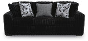 Midnight-Madness Sofa, Loveseat & Oversized Ottoman 3PC Living Room Set