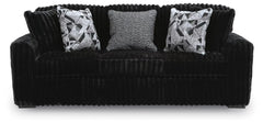 Midnight-Madness Sofa & Oversized Ottoman 2PC Living Room Set