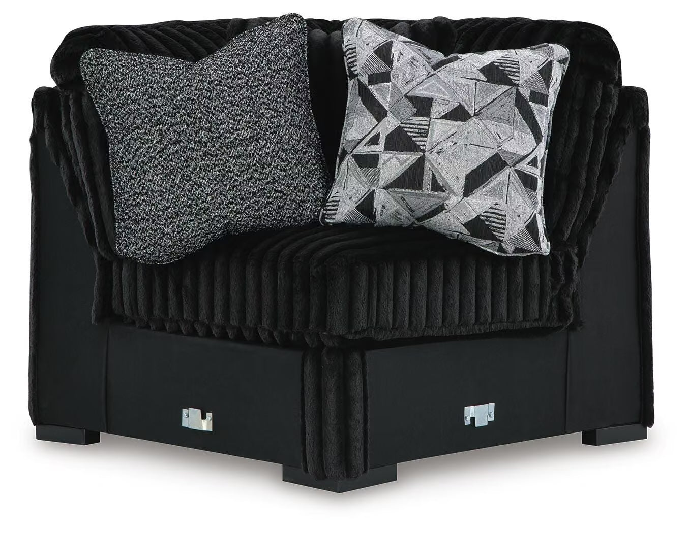 Midnight-Madness 4PC Sectional & Ottoman Set
