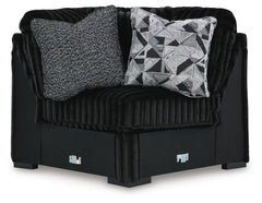 Midnight-Madness 4PC Sectional & Ottoman Set