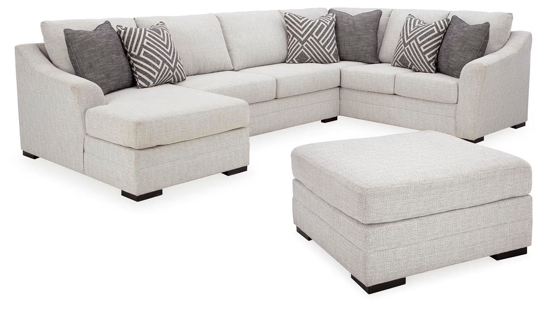 Koralynn 3PC Sectional & Oversized Accent Ottoman Set