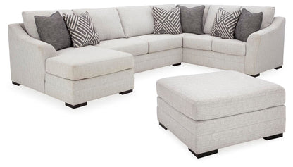 Koralynn 3PC Sectional & Oversized Accent Ottoman Set
