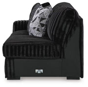 Midnight-Madness 3PC Sectional & Oversized Accent Ottoman