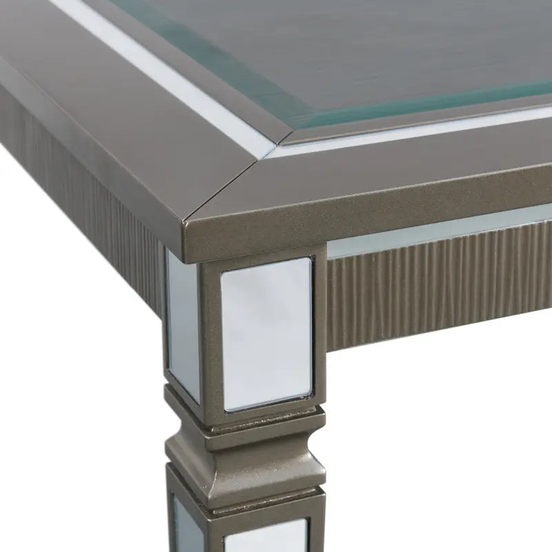 14.5 Dining Table Metallic Copper/Glass