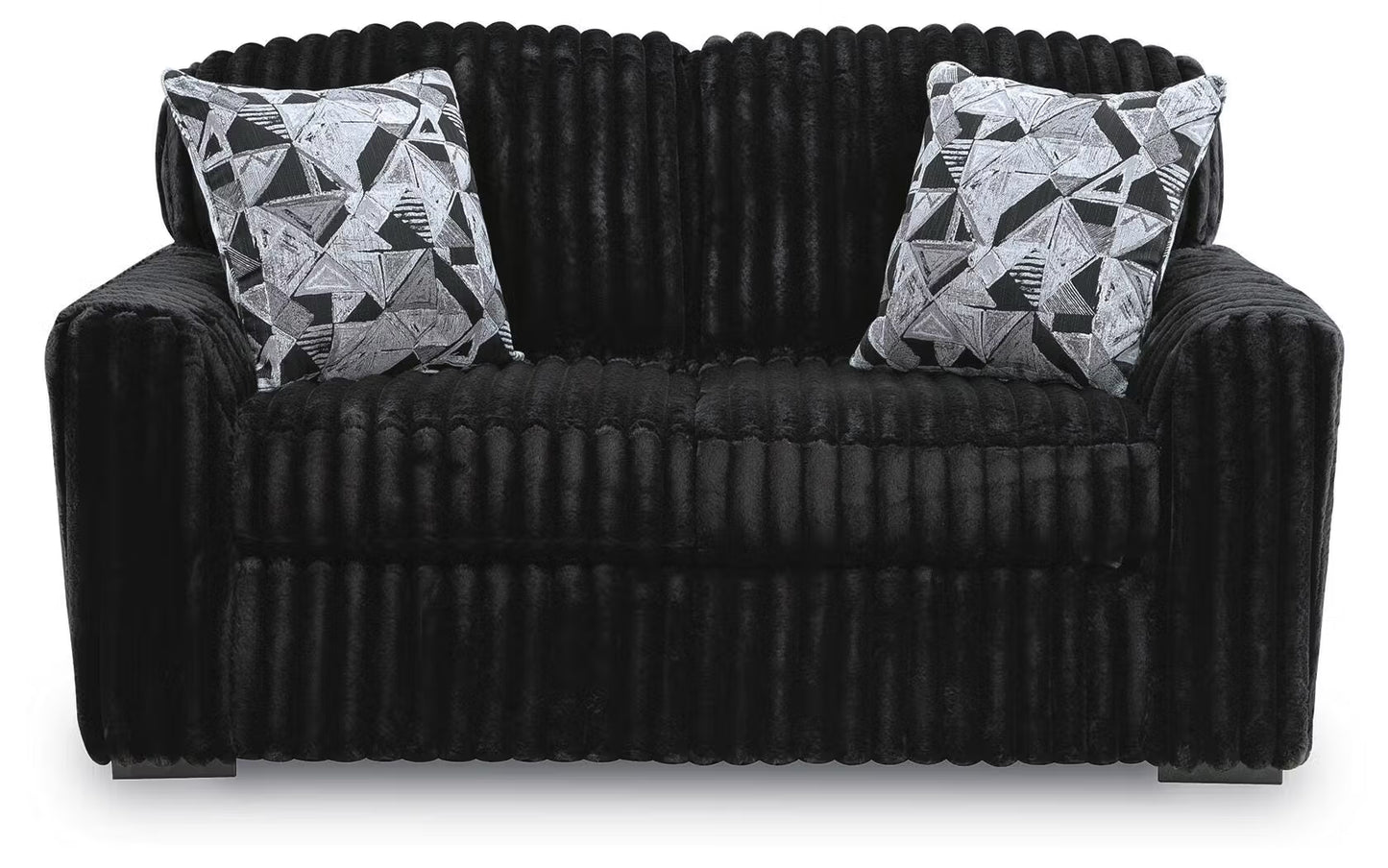 Midnight-Madness Sofa, Loveseat & Oversized Ottoman 3PC Living Room Set